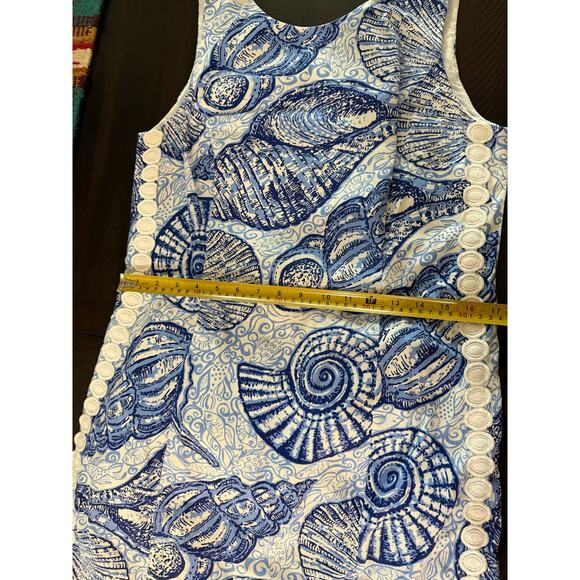Lilly Pulitzer Mila Shift Dress Blue Peri Pop Up Stuffed Shells White *size 6 - Picture 13 of 15
